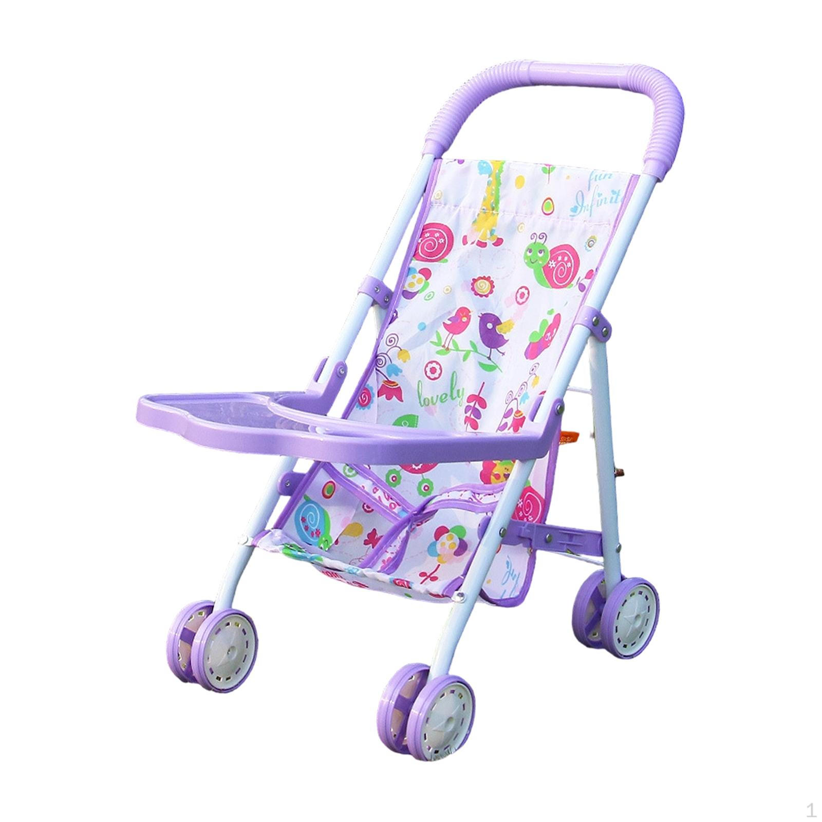 Игрушечная коляска для кукол Двухрядные колеса Складная Координация Ручная тележка