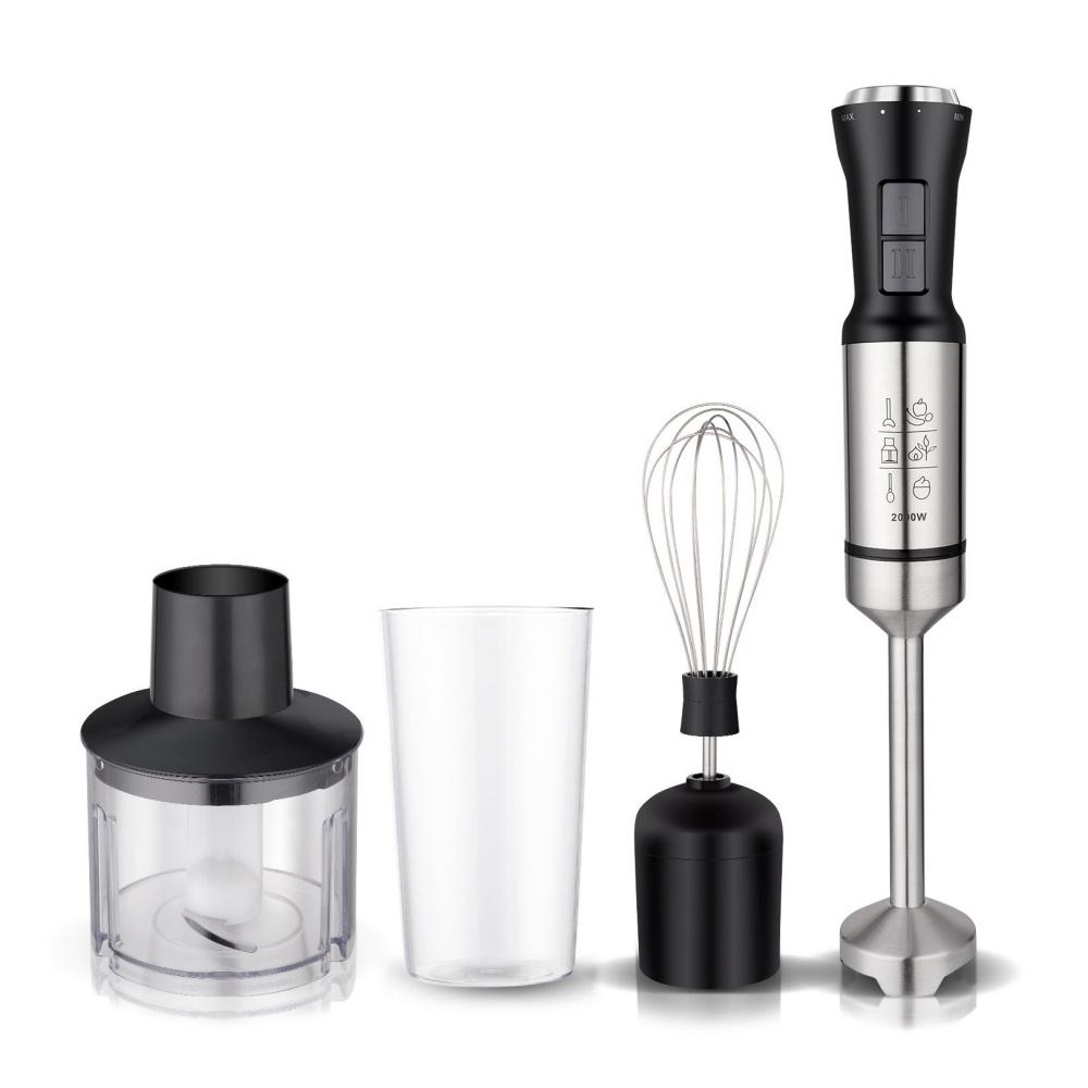 

4-In-1 Immersion Blender Handheld Egg Whisk, Beaker & Chopper Bowl
