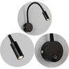 2 Pieces Black 3w Wall Reading Lamp, Flexible Adjustable Neck Sconce Aluminum Desk Lamp, Bedside Lamp With Switch Led Eye Care