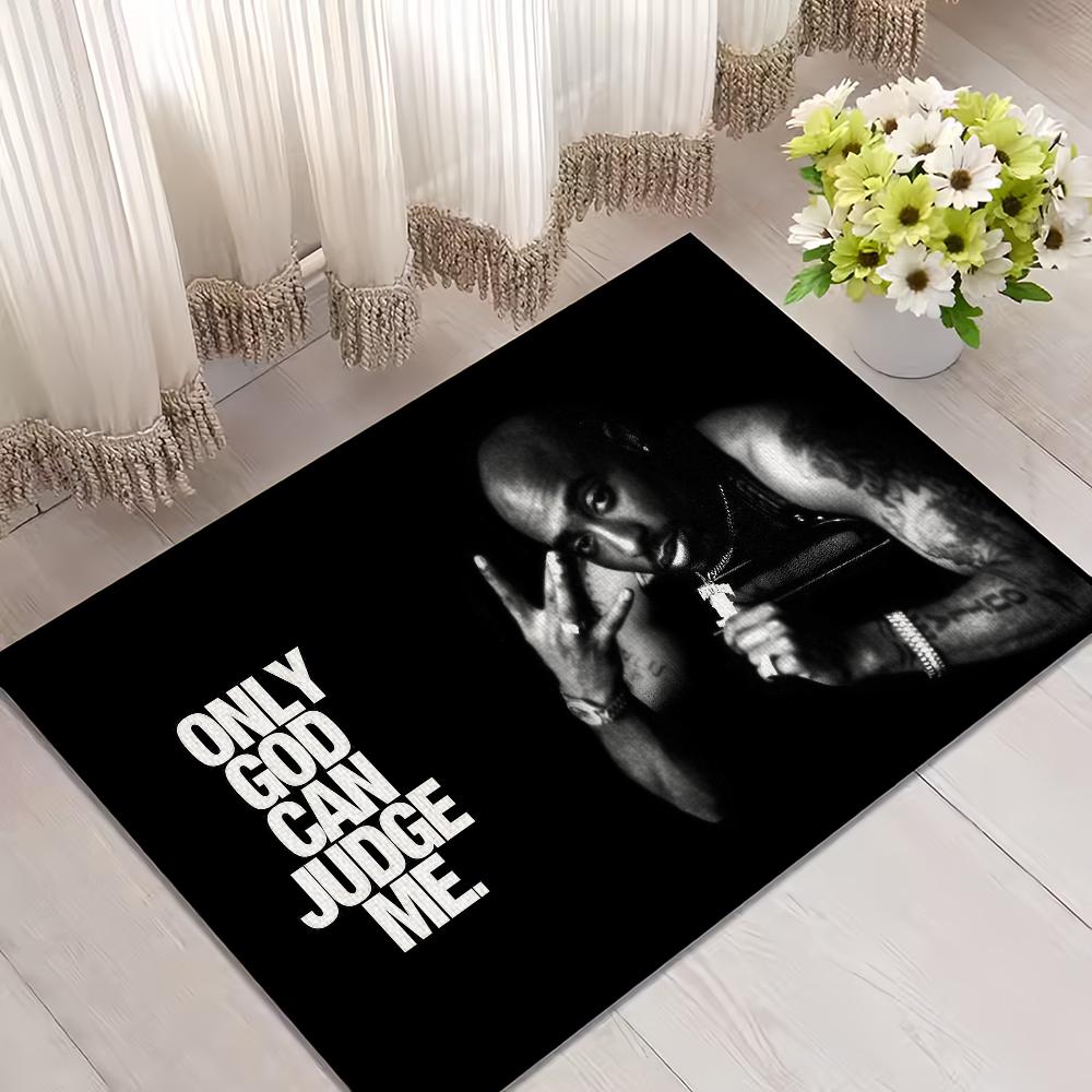 

Рэпер Дверь 2PAC Коврик Для Украшения Ванной Комнаты Декор Комнаты Придверный Коврик Ковер Вход Добро Пожаловать Ванна Кухня Коврик SJR40x60CM