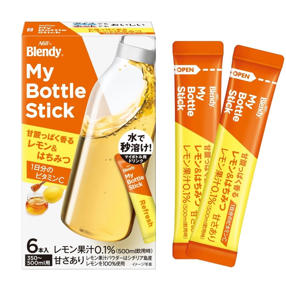 

AGF Blendy My Bottle Sweet and Sour Lemon 6 sticks x 6 boxes Water Stick, & Honey, [Lemon Water] [Hydration Support] [For Bottles]