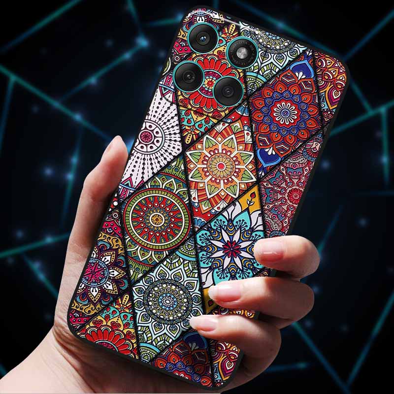 For Motorola Edge 60 Fusion Case 60Stylus 3D Flowers Emboss Phone Cases for Moto Edge 60 PRO Stylus Back Soft Silicone Bumper