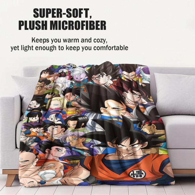 Heißes Japan Anime Dragon Ball Decke Cartoon Weiche Flanelldecke für Betten Schlafzimmer Sofa Picknick, Überwurfdecke Outdoor Freizeit Geschenk