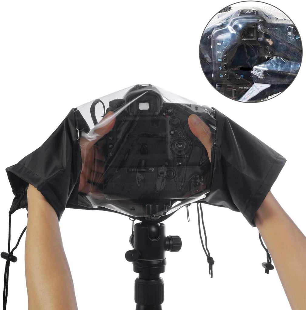 koundeneko Camera Rain DSLR Protective Cover with Transparent and Mirrorless Camera Easy to Perfect for Outdoor and Rain Protection Cover, Window,