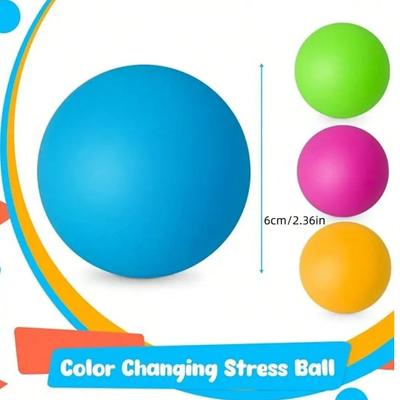 Farbwechselnder Stressball-Set, Entspannungsspielzeug für Erwachsene, Extra Großer Squishy Weicher Ball, Elastischer Stressabbau Ball, Angstlinderung