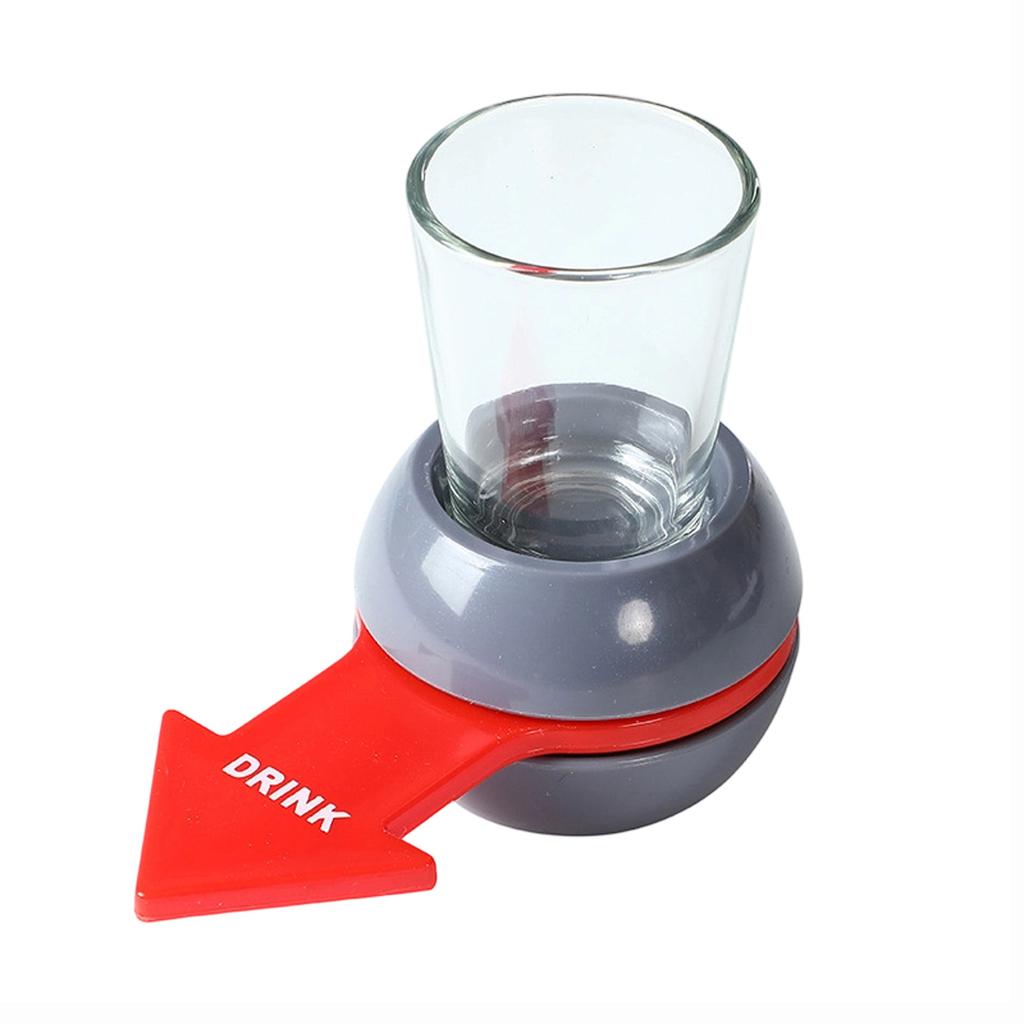 Arrow Spinner Shot Glass Game Set for Parties and Gatherings Interactive Finger Spin Board with Glass Cup for Group Entertainment