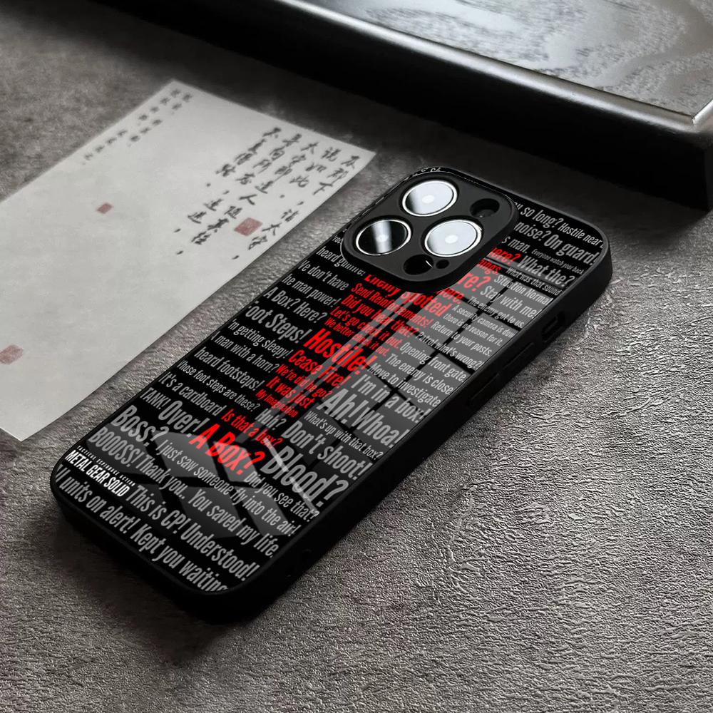 Metal Gear Solid Phone Case For IPhone 16 Pro Max 15 Plus 14 Pro 12 11 13 Mini X XR XS Max 8 7 Plus SE Glass Cover