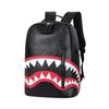Men's backpack travel bag fashion plaid backpack school bag large capacity street trend shark bag