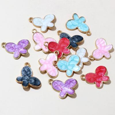 10-20pcs Enamel Butterfly Charms Pendants DIY Jewelry Making Connector Accessories for Earrings Necklace Bracelet Findings