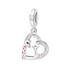 Warm 925 Silver I Love My Family The Best Parents Fit DIY Bracelet Necklace Family Gathering Souvenirs Holiday Gifts