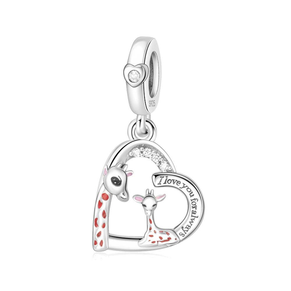Warm 925 Silver I Love My Family The Best Parents Fit DIY Bracelet Necklace Family Gathering Souvenirs Holiday Gifts