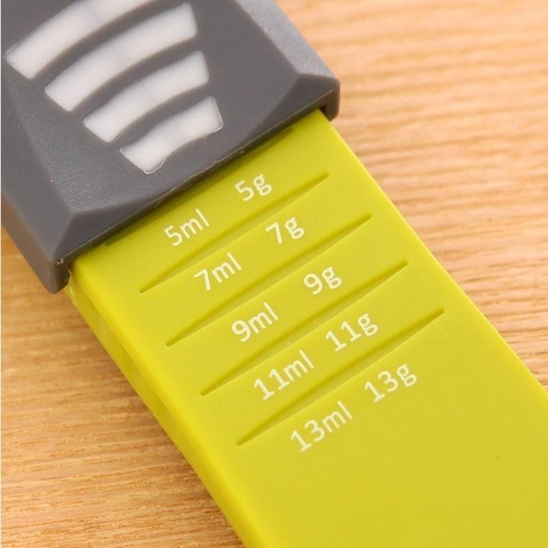 Kitchen Double End Eight Stalls Adjustable Scale Measuring Spoons Cooking Helper