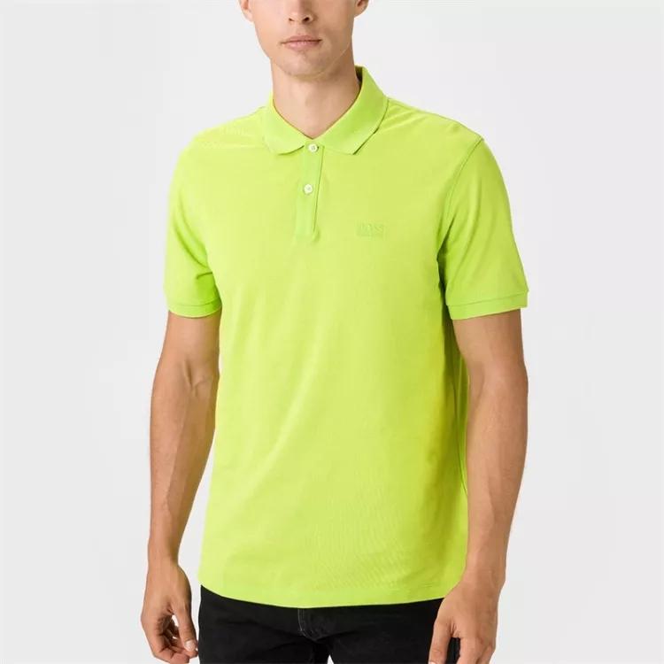 HUGO BOSS Polo Shirts Men's Yellow Polo Collar Moderate Straight Fit 50425985-10108581-321