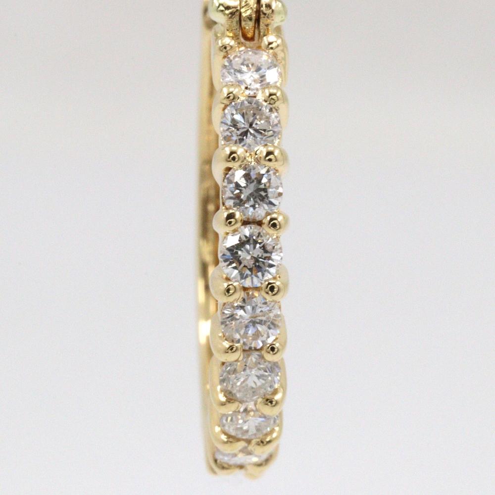 Argola Piercing Meia Eternidade 10P diamante Ouro Amarelo K18/diamante 5.2g Mulher Usado