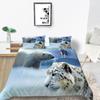 Home Textiles Bedding Suit with Pillowcase 3D Wolf Printed King Double Size Comforter Duvet Cover Bed Sets