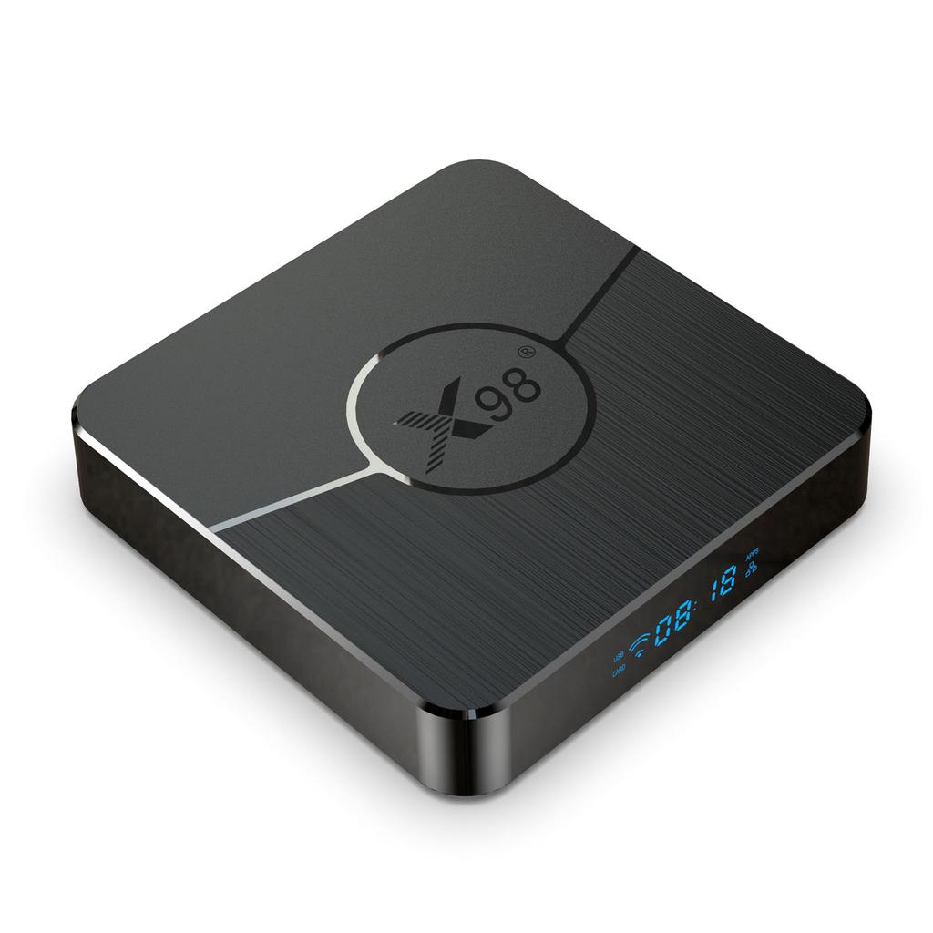 X98 Plus Android 11.0 Smart TV Box Amlogic S905W2 UHD 4K Media Player 2.4G/5G Dualband WiFi BT AV1