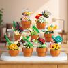 Insect Flower Pot Building Blocks Plastic Flowers Micro Blocks Potted Plant Home Decor Mother's Day New Year Gifts