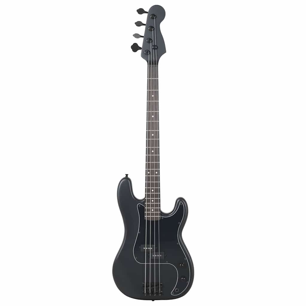 Vidaxl Bass Guitar For Beginners, With Bag, Black, 4/4, 46"