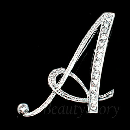Versatile Rhinestone Alphabet Brooch: Men's Metal Lapel Pin Badge