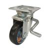TRUSCO Conductive Rubber Swivel with Double Caster, Stoppers, 100, TYEJB-100A
