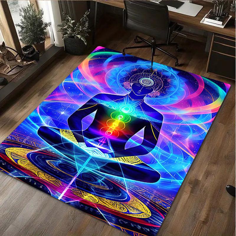 Chakras Rug - Home Carpet Office Decorative Carpet For Living Room Bedroom Door Mat Floor Rug Computer Chair Area Rug