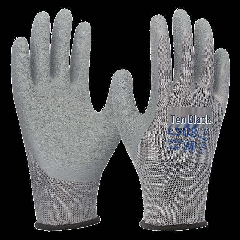 Miling Latex Wrinkle Dipped Work Gloves Standard