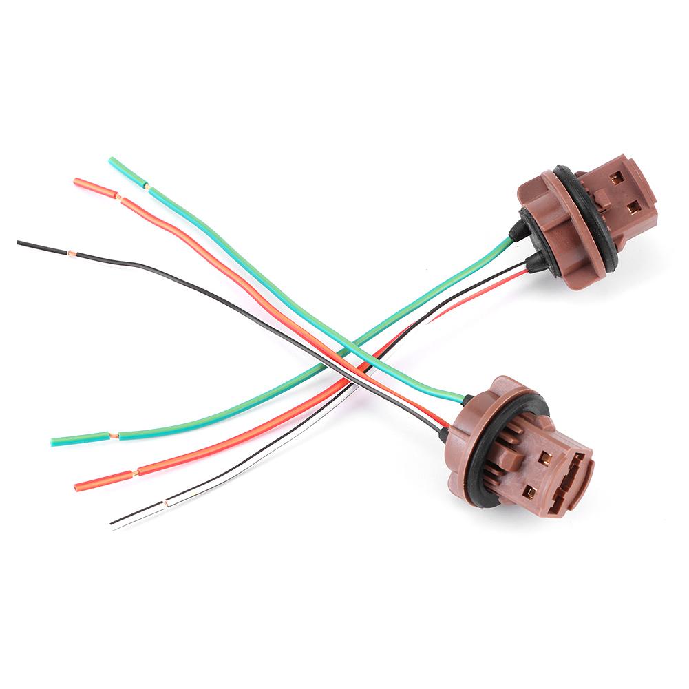 2 stücke Auto Bremse Lichter Laufende Lampe Kabelbaum Sockel Stecker für 7440 7441 7443 7444 T20 992A Birne