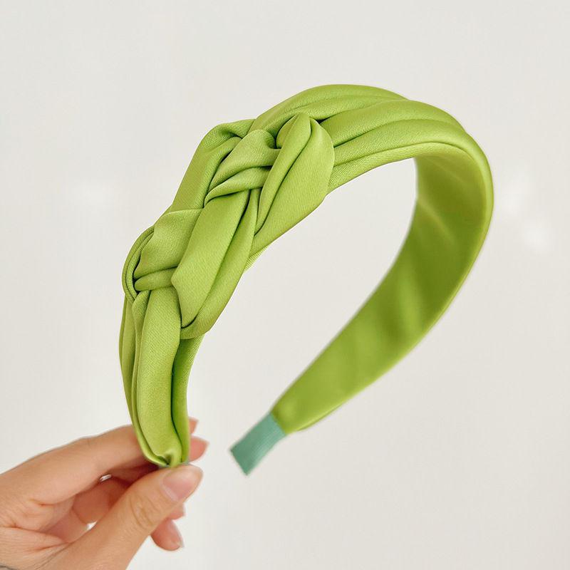 Simple Pleated Hair Accessories Woven Twisted Headband Fashion Pure Color Headdress