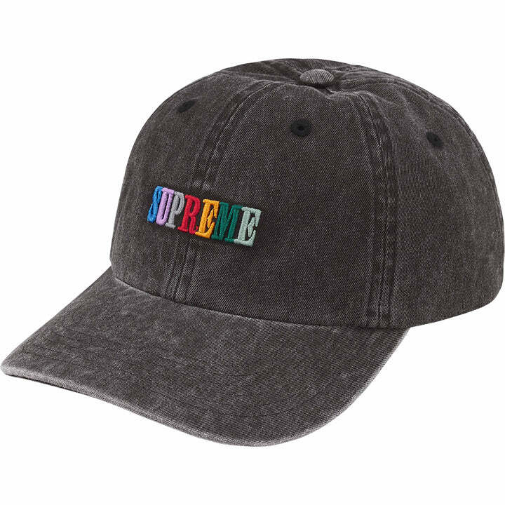 Supreme Pigment Dye 6-Panel Black One-Size
