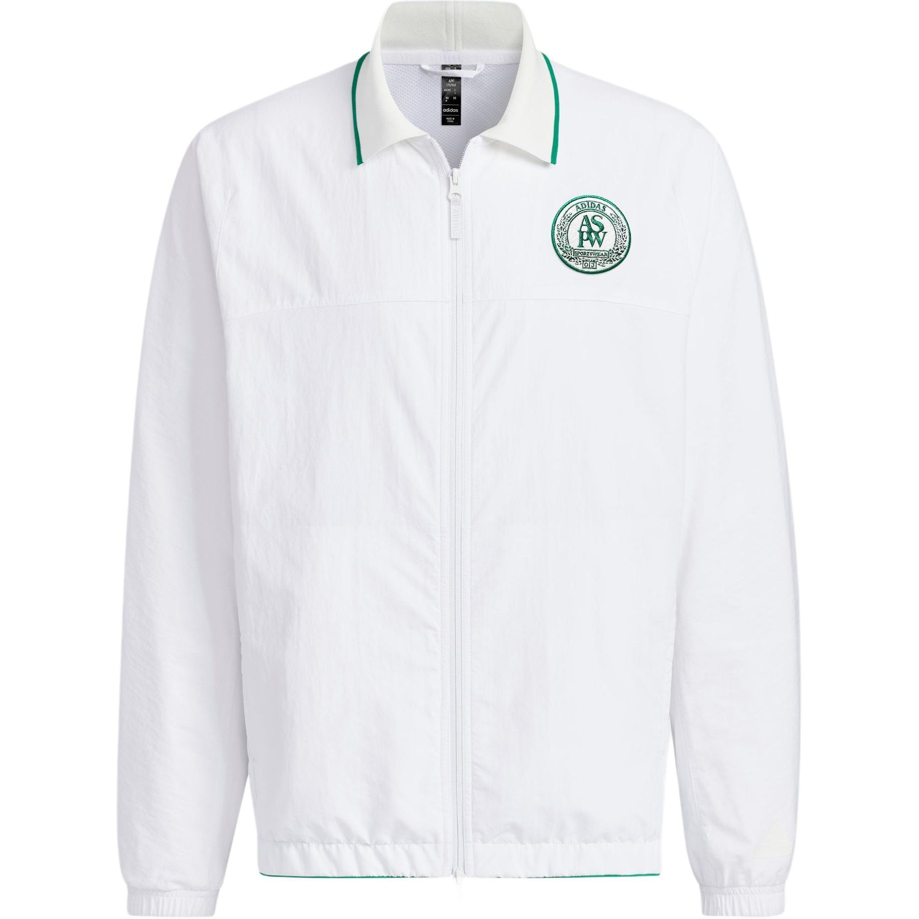 adidas Verbiage Woven Jacket Asia Sizing White Men s JE3627 XXL