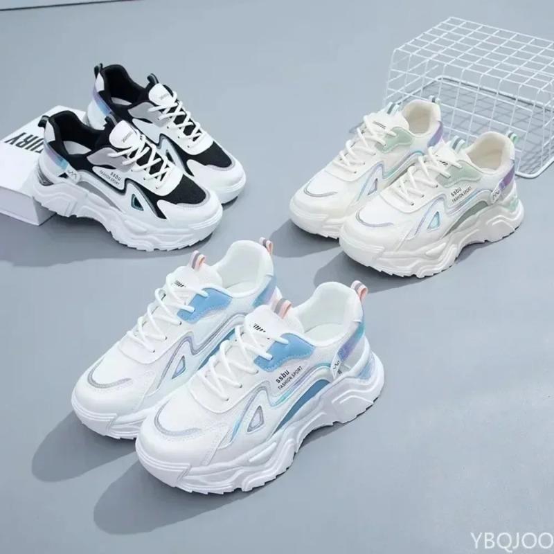 Fashion 2025 Sneakers Women Platform Flat Shoes Woman Shoes Green Casual Trainers Ladies Chunky Sneakers Women Shoes