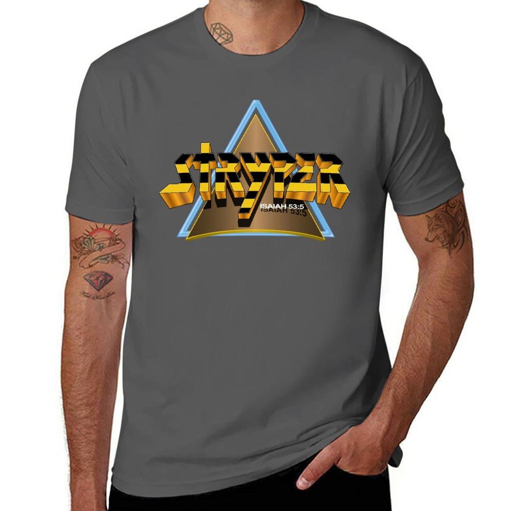 Stryper - Logo s trojúhelníkem Tričko přizpůsobené sportovním fanouškům nadměrná pánská trička