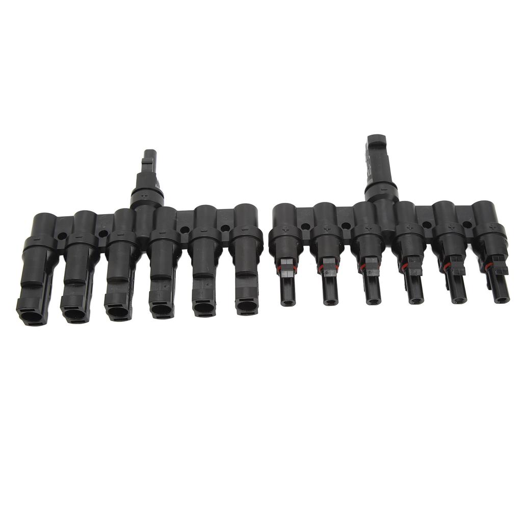 2PCS Solar Panel T Branch Connectors 1 to 6 Solar Branch Connectors Splitter Adapter for Parallel Connection
