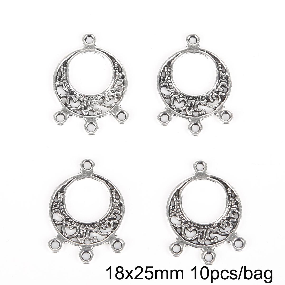 

10 шт. антикварная серебряная веерообразная люстра, очаровательные аксессуары для изготовления ювелирных изделий, сделай сам, ручная работа, ремесло 03 серебряный