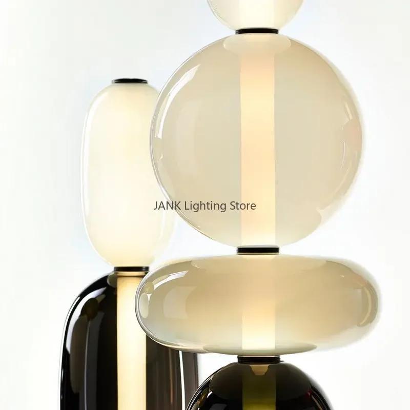 Nordic Design Colorful Glass Table Lamp for Bedside Dining Room Standing Light Exhibition Hall House LED Decor Lighting Study