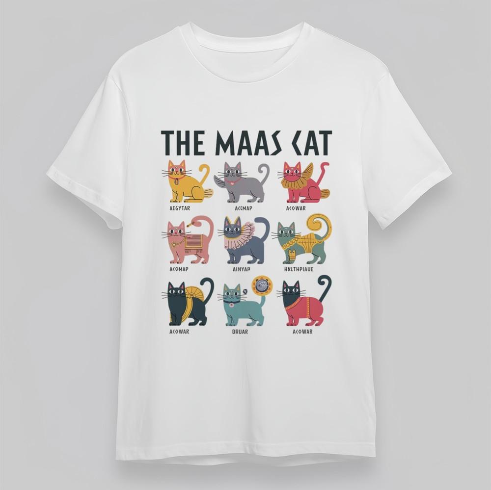 

Women s Plus Size Fashion Classic T Shirt Maas Cat Colorful Cartoon Pattern Tee 4XL