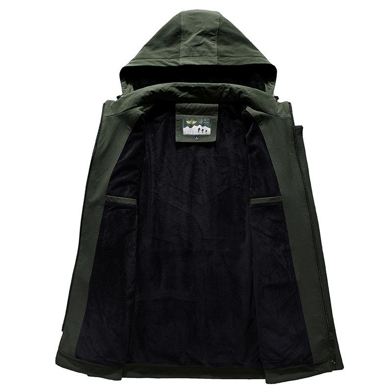 Spring and Autumn New Men's Hooded Windbreaker Jacket Jacket Business Casual Fashion Middle Dad Outfit