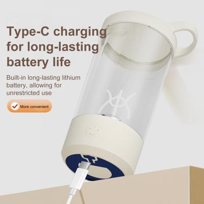 Copo Shaker Automático Auto-Misturador 400ml Recarregável USB Shaker de Proteína Substituição de Refeição Copo de Mistura Esportivo Portátil