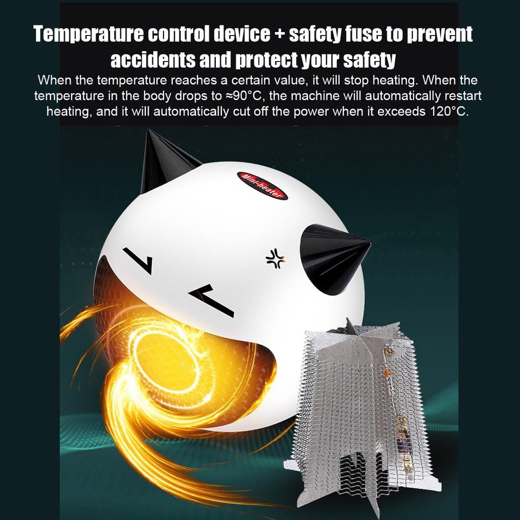 800W Mini Portable Electric Heater Office Room Desktop Fan Heater Temperature Control PTC ceramic Warmer Machine 110V/220V