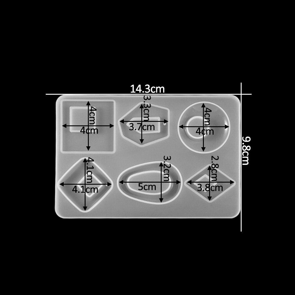 12 stk hjerteanheng Silikonstøping Epoksyformer sett UV-epoksyharpiksformer Verktøy for gjør-det-selv-smykker å lage funn, rekvisitasett