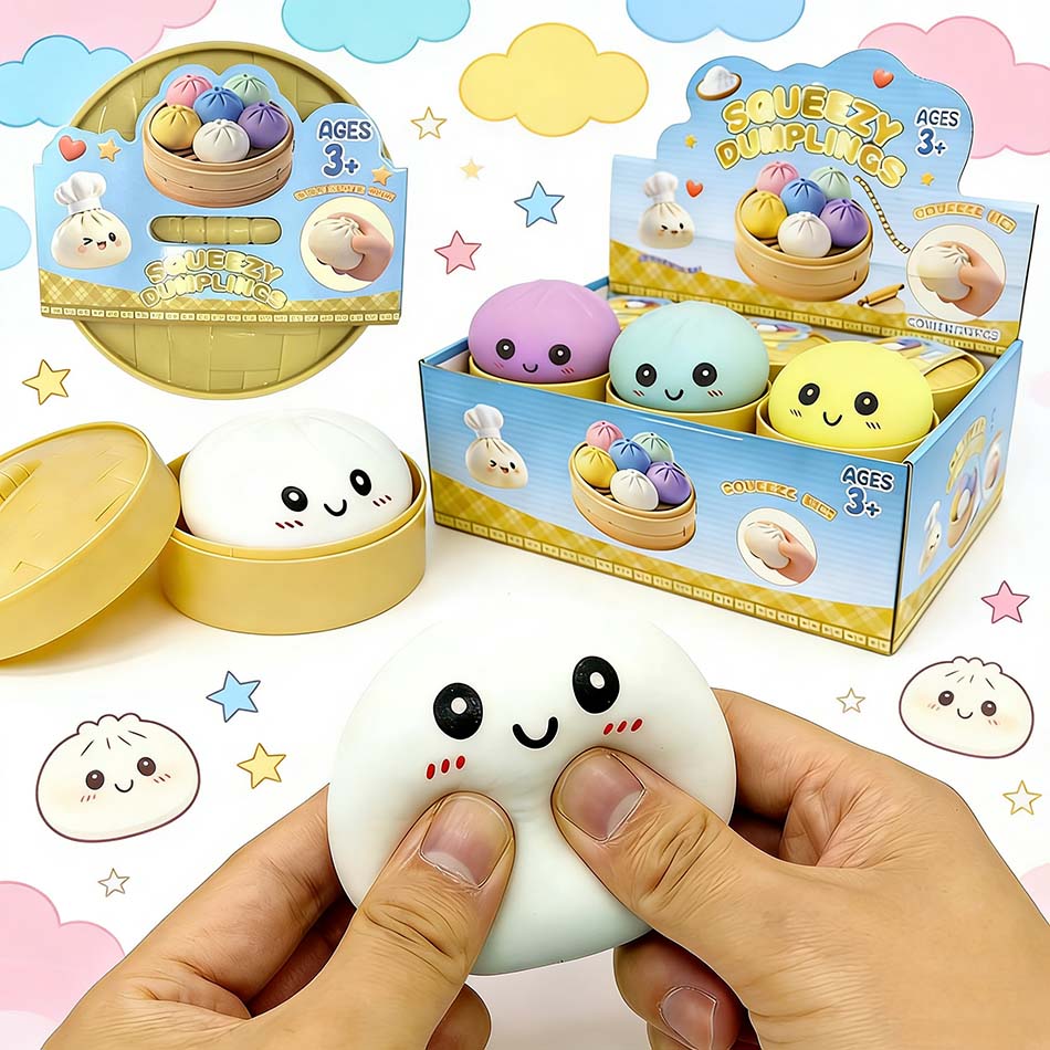 Raviolo Glitter Raviolo Glitter Squishy con Scatola Ravioli Giocattolo Sensoriale da Spremere per Alleviare lo Stress