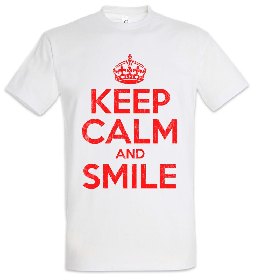 Keep Calm And Smile Mens T-Shirt Mens Womens Tees Top Rays Smiling Laugh Smile Laugh Comedy 4XL