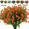 3 Bunch Multicolors Artificial Flowers Plastic 34cm Spring Grass Tea Flowers Realistic Simulation Floral Bouquets