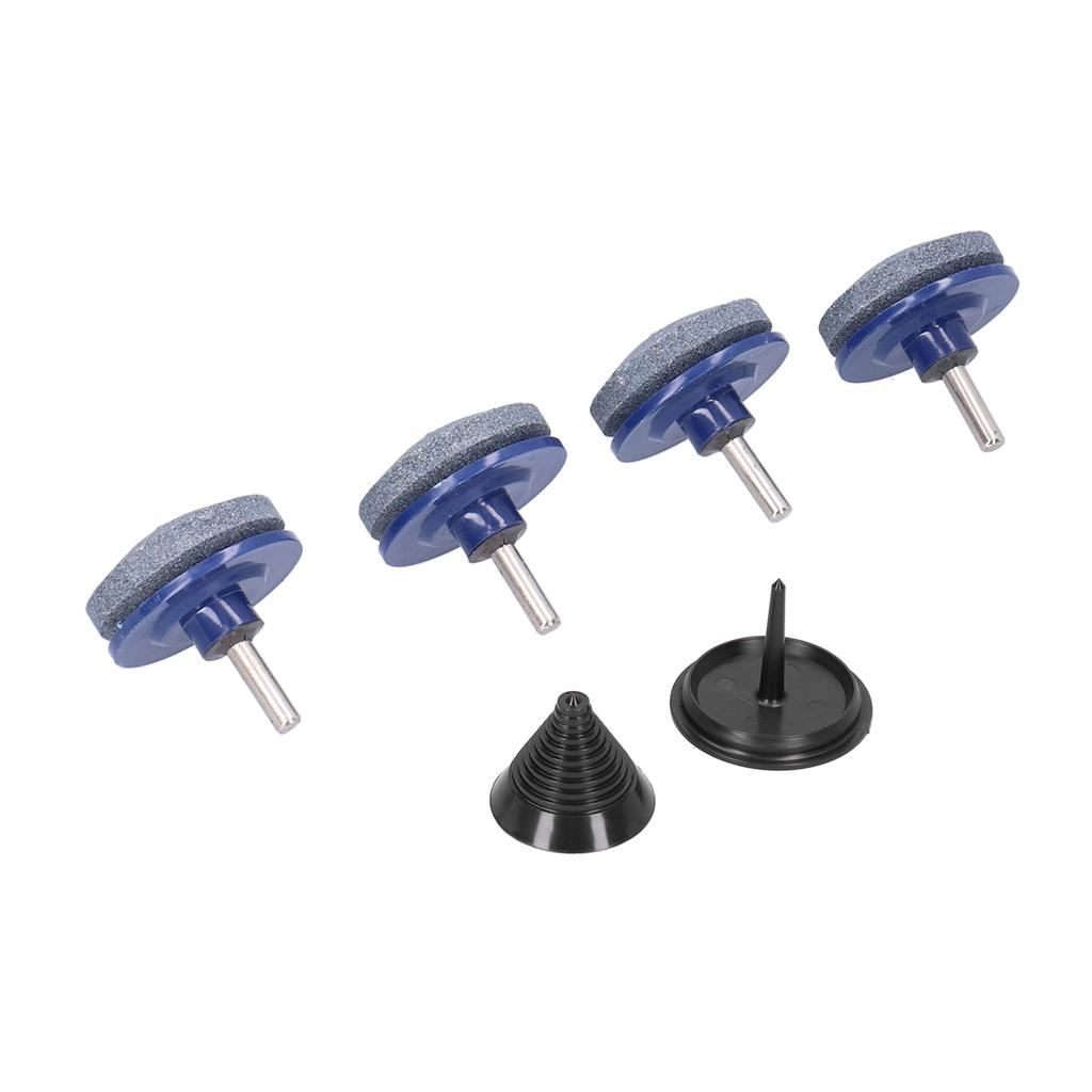 Rasenmähermesser Schärfer Bohraufsatz Set Auswuchtgerät Kraft Handgerät Gartenzubehör