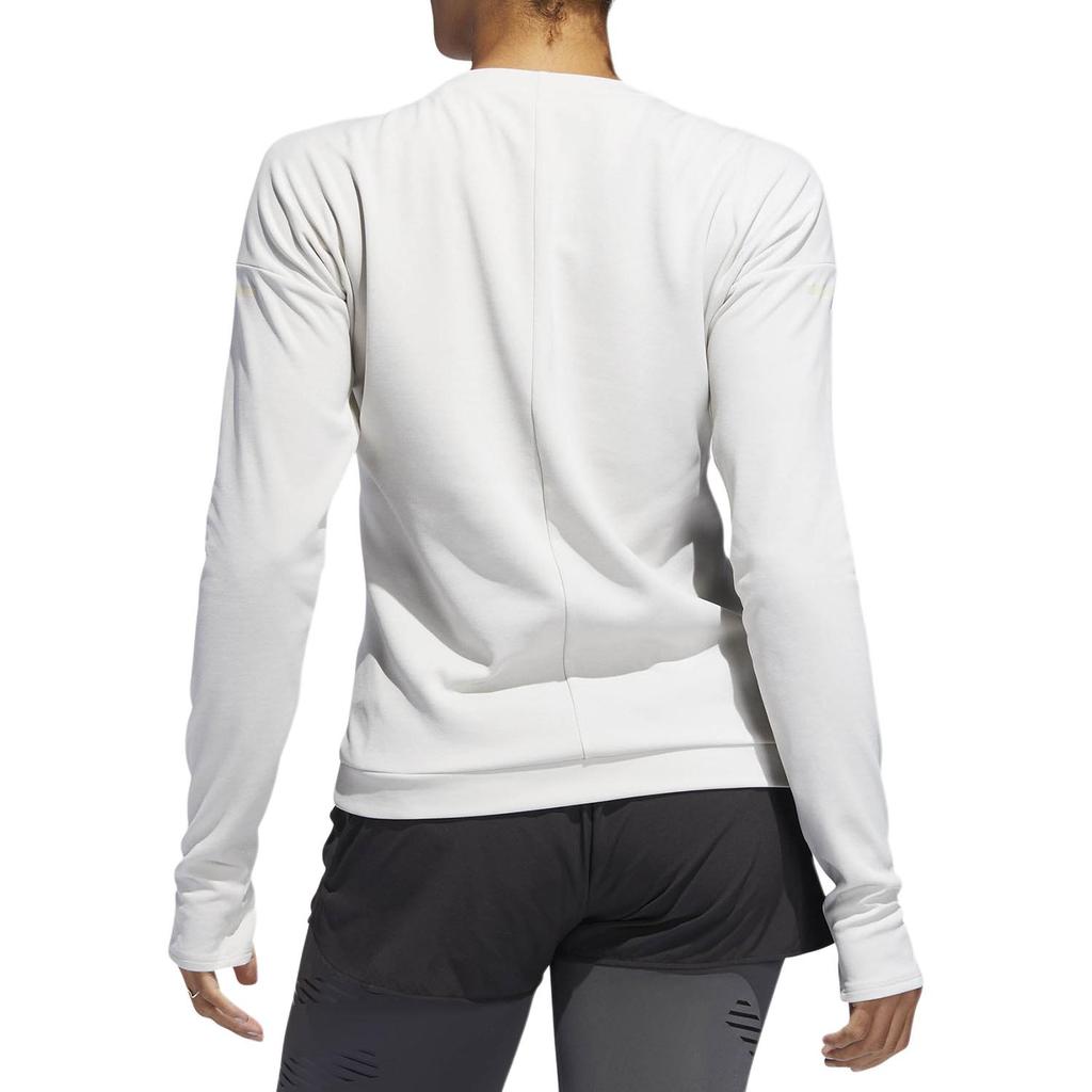 Adidas Comfortable Solid Color Crew Neck Sweatshirt Women tops White DQ1918