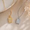 Zirconium Titanium Geometric Pendant Necklace - Japanese & Korean Style, Fashionable Light Luxury for Women