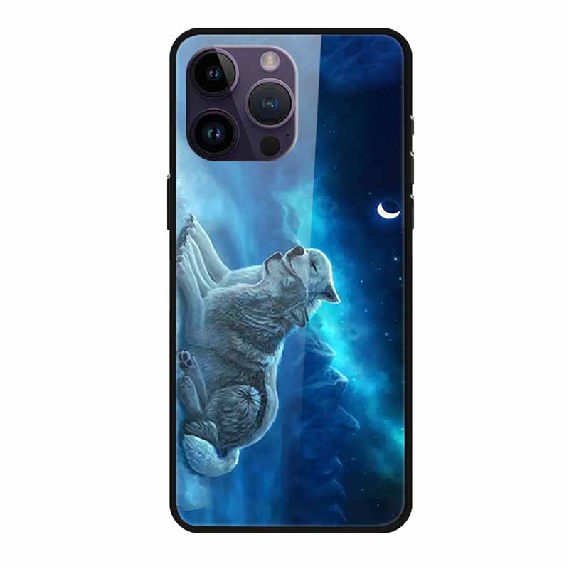 Tempered Glass Case For iphone 15 Pro Max Case Hard Glass Back Cover Soft TPU Bumper For iphone 16 Pro Max Phone Case 16Pro Max