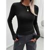 Women's Clothing Winter Y2K Slim Long Sleeve Top Tshirt