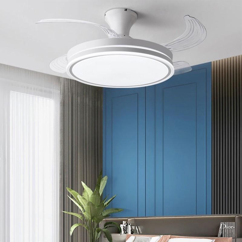 36"42"48" Electric Ceiling Fan With Light Household DC Motor Ceiling Fan Indoor LED Ceiling Fan Lamp