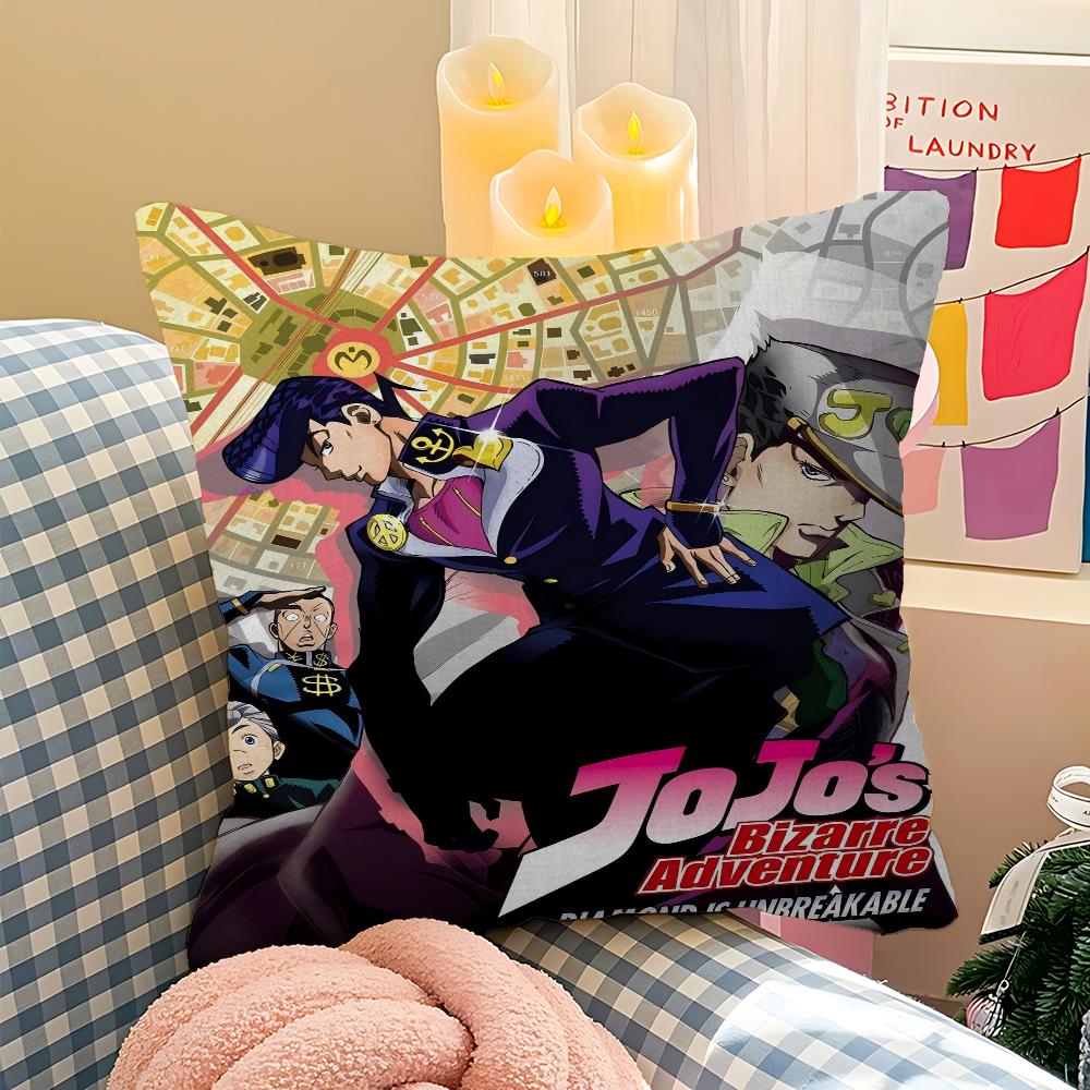 Anime JoJo Bizarre Adventure Maple Design Cushion Cover Happy Autumn Harvest Decor Holiday Decorati Pillow Cover